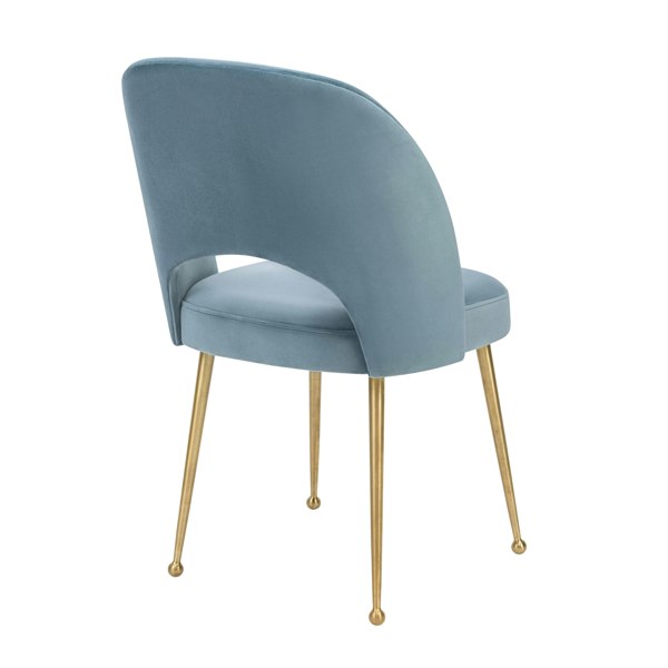 Furniture Edit Swell Sea Blue Velvet Chair