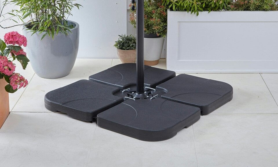 Neo Black Water Filled Over Hanging Parasol Base