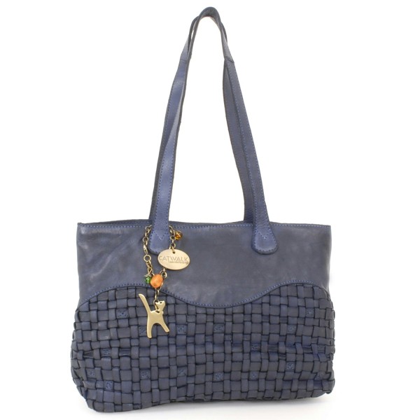 Catwalk Collection Handbags Matilda - Shoulder Bag - Blue