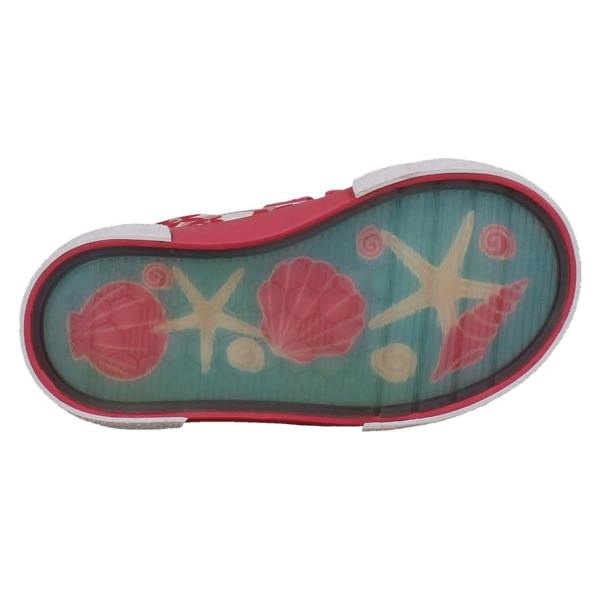 Clarks Girls Clarks Playprints Floral Starfish Design Canvas Shoes Foxing Shell