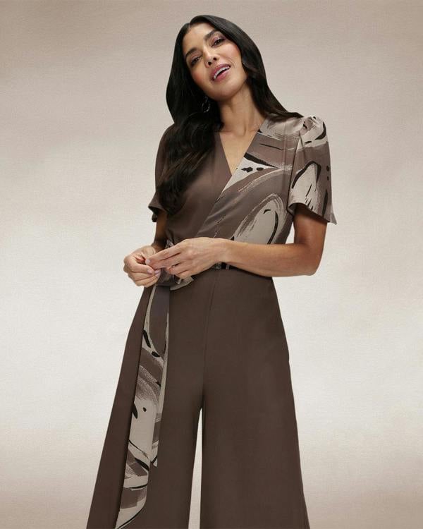 HotSquash Overwrap Print Jumpsuit