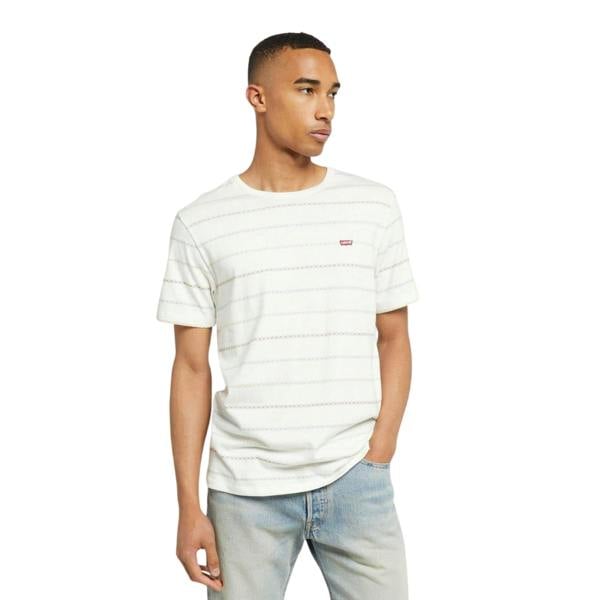 Levis Mens Original Striped T-Shirt - White - 