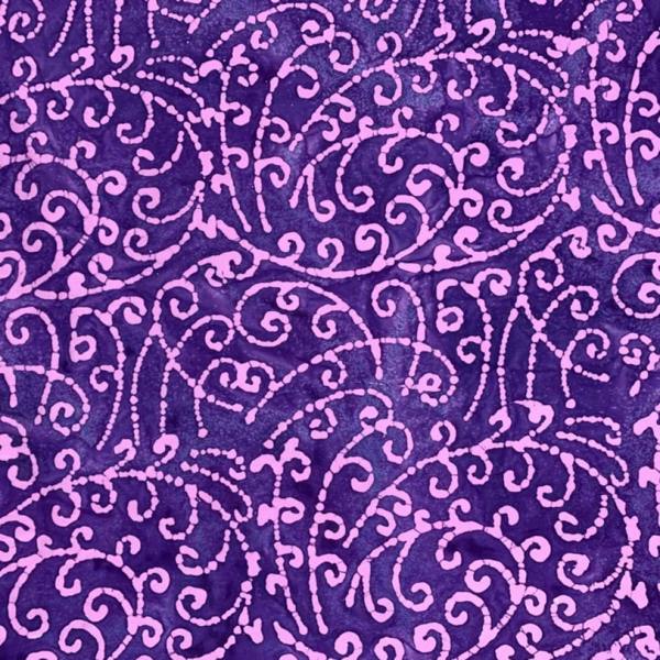 Minerva Cotton Batik Dressmaking & Quilting Fabric per metre, 110cm / 43" Wide - Purple