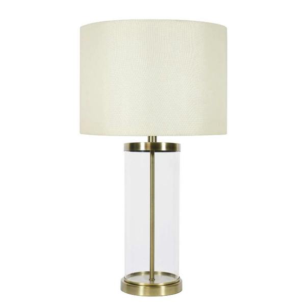 Pagazzi Lighting Adelia Antique Brass & Glass Table Lamp
