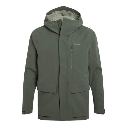 Craghoppers Mens Lorton II Waterproof Jacket - Dark Sage - XXL - Dark Sage - 100% Recycled Polyester
