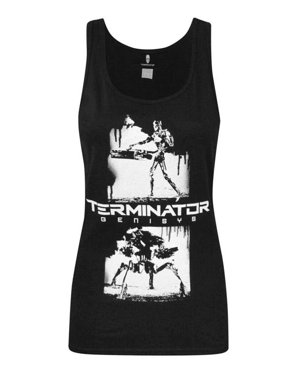 Vanilla Underground Terminator Womens Black Movie Graphic Vest