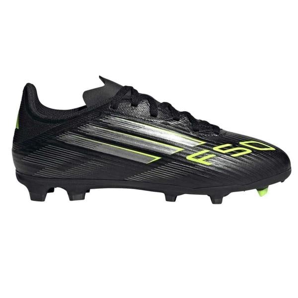 Adidas Childrens/Kids F50 League Firm Ground Football Boots - Black/Lemon - 