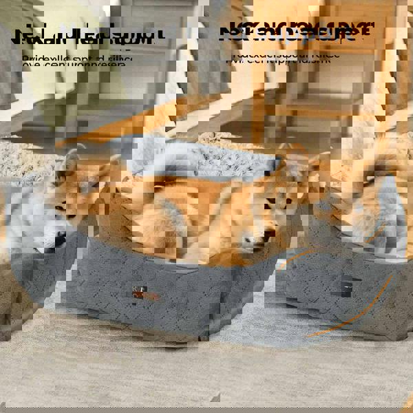 Skylos Large Dog Calming Bed Pet Puppy Fluffy Plush Cushion Waterproof  Washable