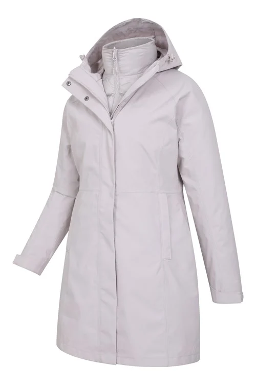 Mountain Warehouse Womens/Ladies Alaskan Long 3 in 1 Jacket - Light Beige