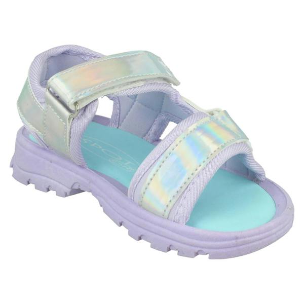 Spot On Girls Spot On Hook & Loop Strap Reflective Rainbow Sandals H0369