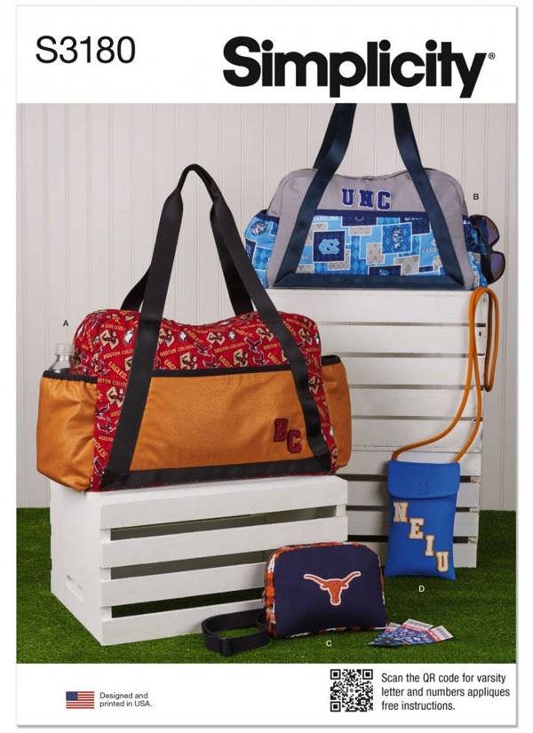 Simplicity Sewing Pattern 3180, Bags OS (One Size) - Intermediate