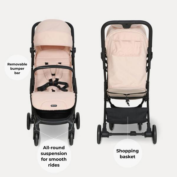 My Babiie MBX2 Compact Stroller - Blush Pink