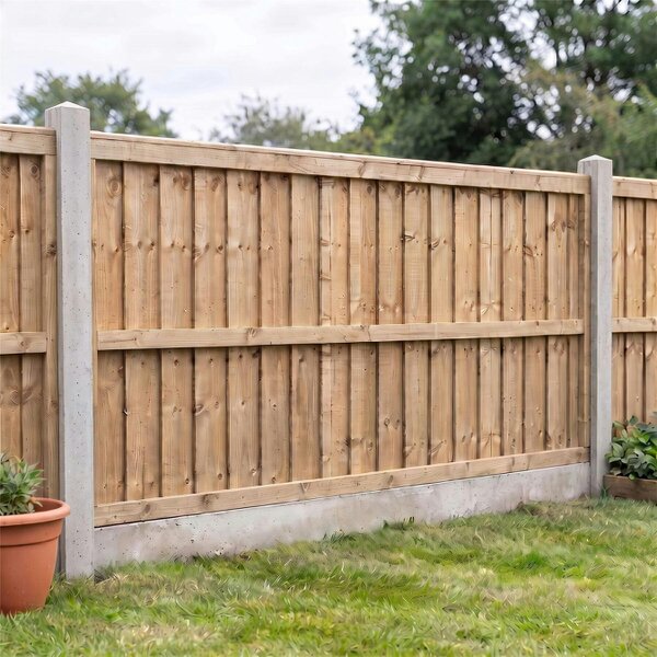 Premier Garden Supplies Flat Top Feather Edge Fully Framed Fence Panel - 3 Pack H: 3ft x W: 6ft (182.8cm) - Wood - Pressure Treated (Tanalised)