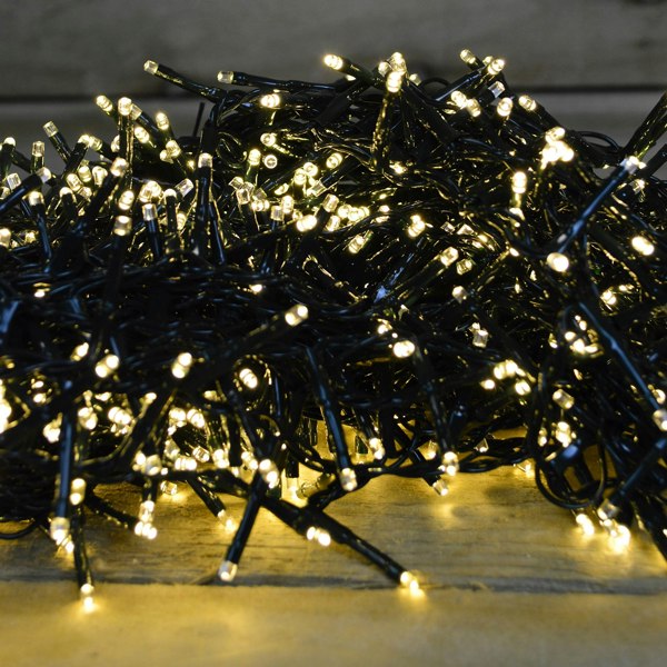 Samuel Alexander 2000 LED 50m Indoor Outdoor Christmas Multi Function Mains Operated String Lights with Timer in Warm White