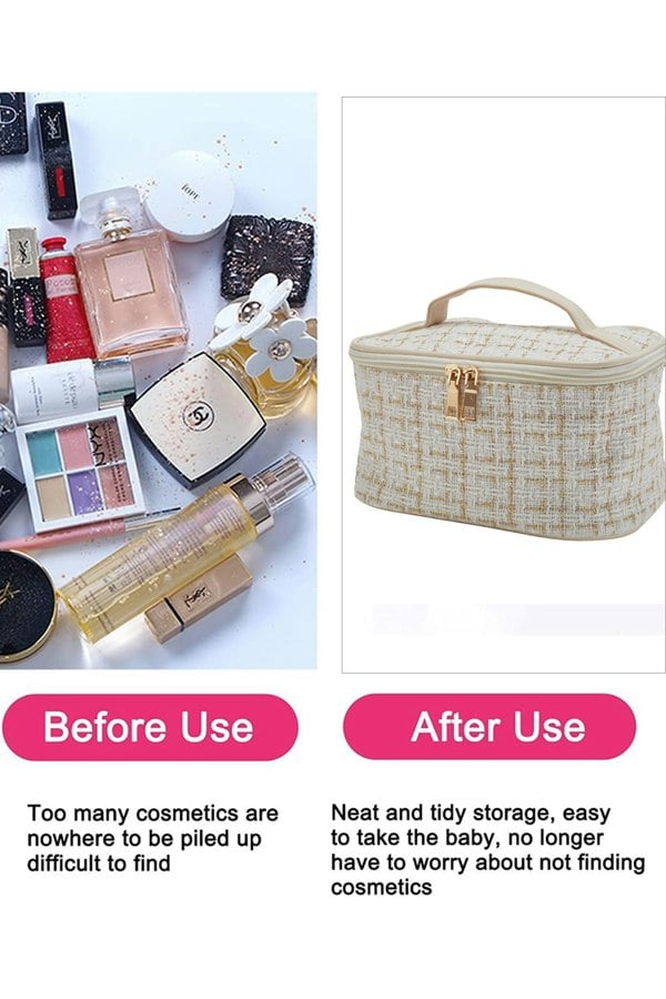 Living and Home Large Toiletry Bag Cosmetic Bag Travel Makeup Bag Organizer