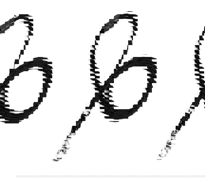 Durable Soft Recycled Fabric Lanyards with Safety Release| 10 Pack | Black