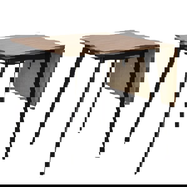 Furniture To Go Roxby Extending Dining Table 80-120cm in Oak & Black