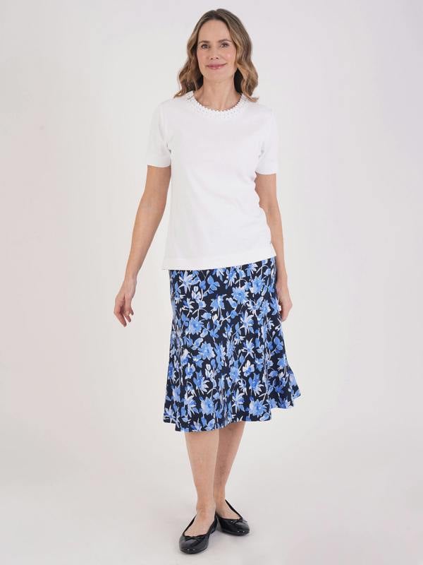 TIGI Floral Jersey Skirt - Short