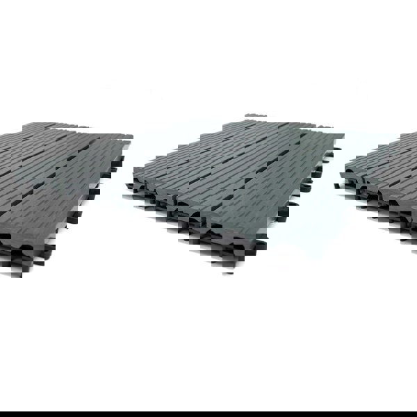 Monstershop 33 x WPC Decking Floor Tiles 30x30cm - Grey