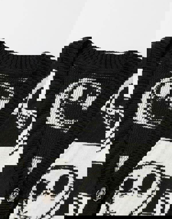 The Nightmare Before Christmas Womens Black Jack Skellington Cardigan