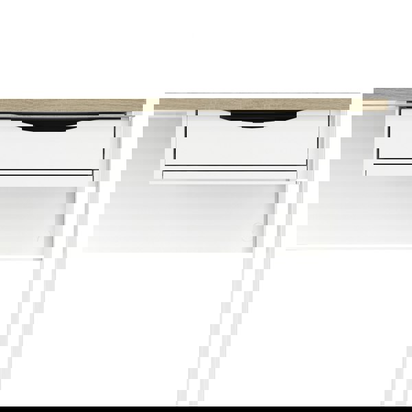 Furniture To Go Function Plus Desk 1 Drawer in White with Oak Trim