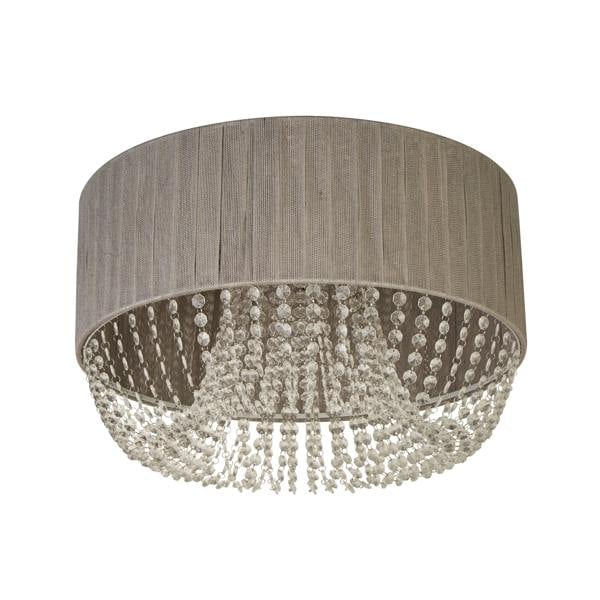 Lighting Collection Luxury Drum‑Shade with Crystal Cascades