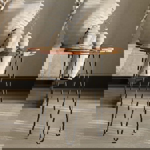 Morris Side Table, Walnut & Carbon Steel-Rit Concept-Rit Concept