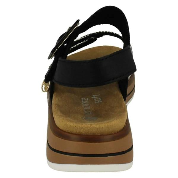 Remonte Ladies Remonte X Elle Faux Buckle Sandals D1J53