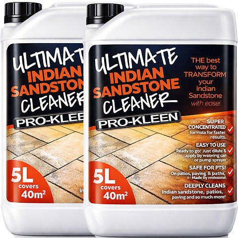ProKleen Pro-Kleen Ultimate Indian Sandstone Cleaner Removes Dirt, Grime, Black Spots, Stains & More Restores Colour Child & Pet Safe 10L