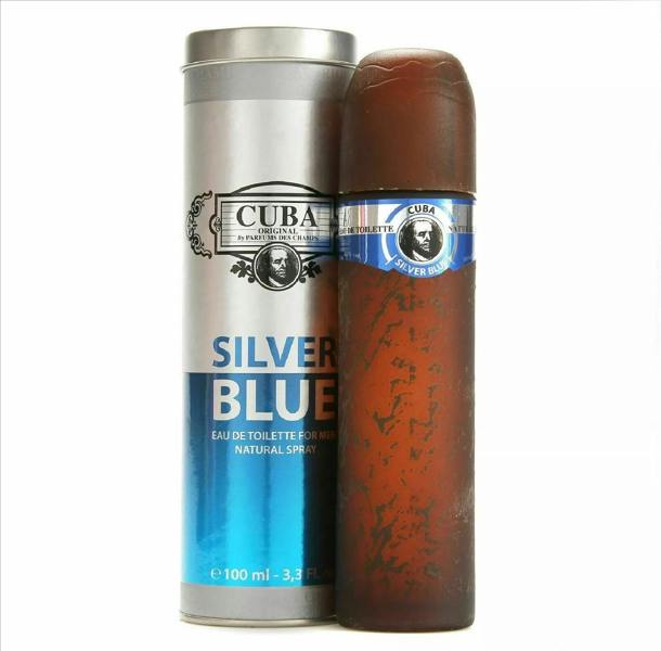 Cuba Silver Blue 100ml Eau De Toilette EDT Spray For Him