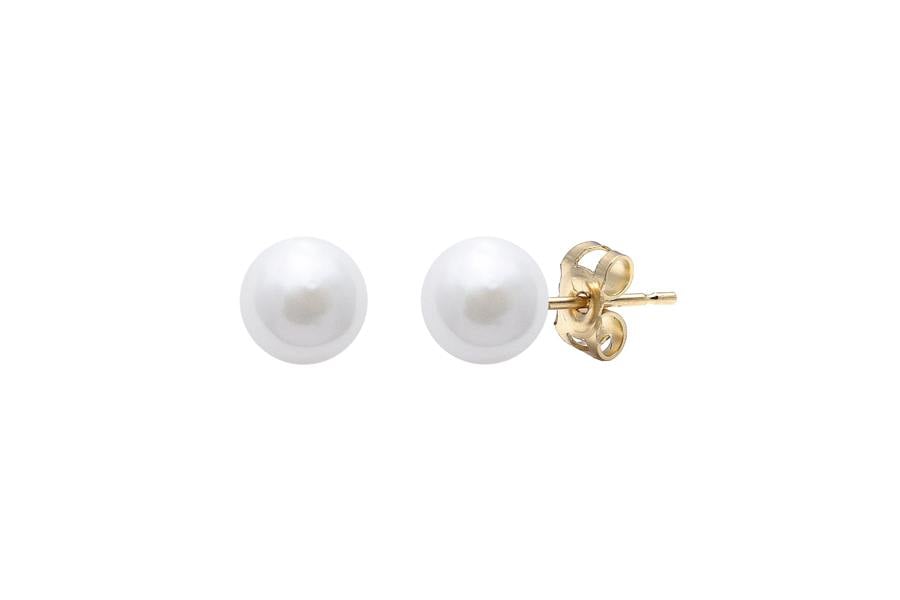 Sarah Layton Akoya Pearl Stud Earrings, 6-6.5mm - 18ct Yellow Gold - ESCP18YG6W