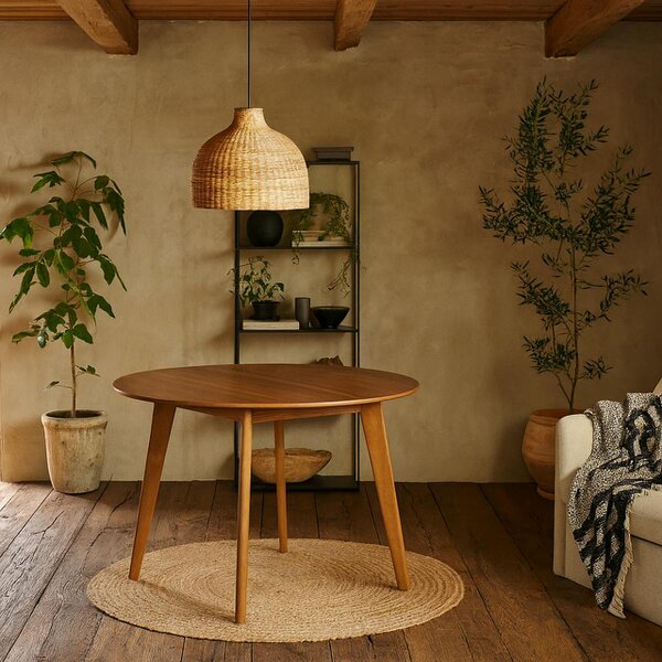 Wyld Haus Saffron Small Walnut Wood Effect Round Dining Table