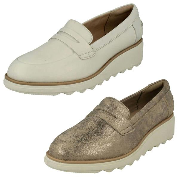 Clarks Ladies Clarks Casual Slip On Wedge Shoes Sharon Ranch