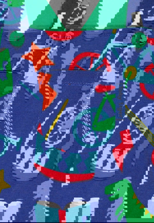 Organic Toys Print Dungarees - Toby Tiger