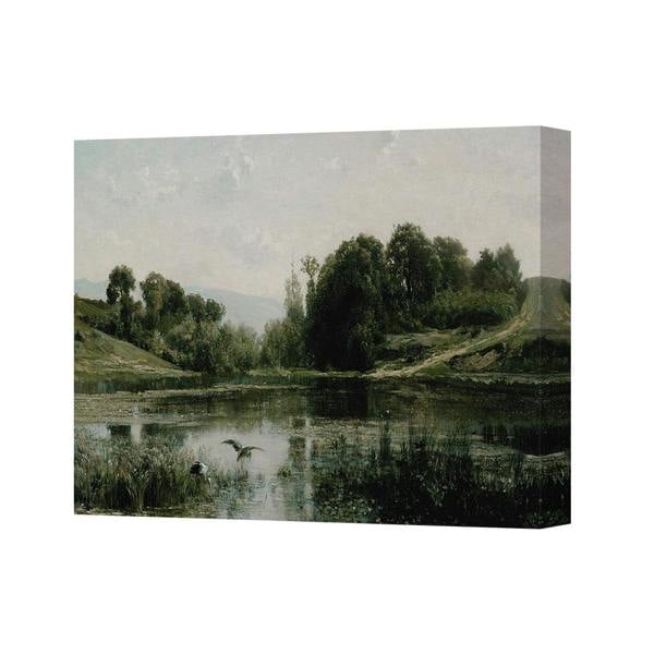 Benjamin Tate Design Tranquil Landscape Lake Scene Canvas Wall Art Print For Home Decor