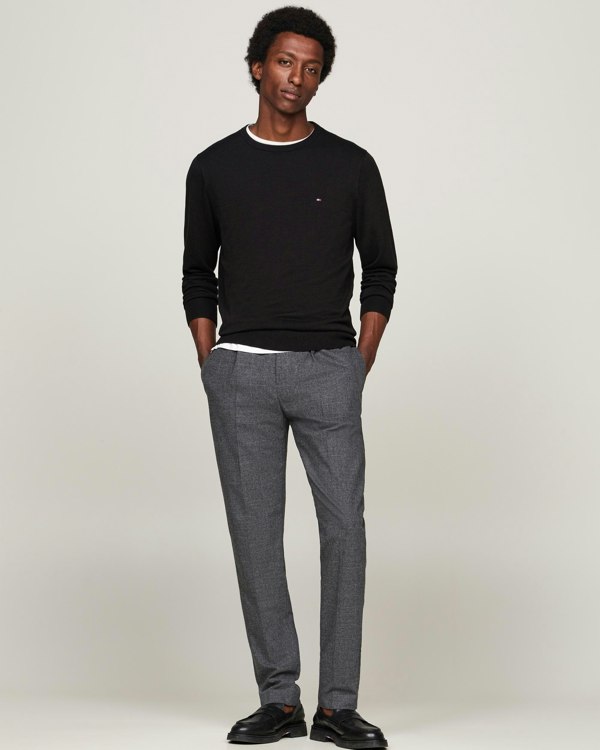 Tommy Hilfiger Core Essential Cotton Crew Mens Sweatshirt - Black