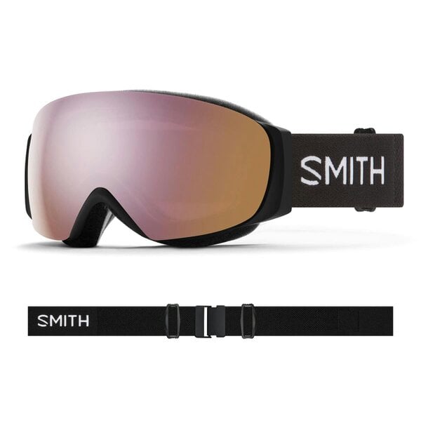 Smith Ski Goggles IO Mag S 0JX M5 Black ChromaPop Everyday Rose Gold Mirror & CP Storm Blue Sensor Mirror