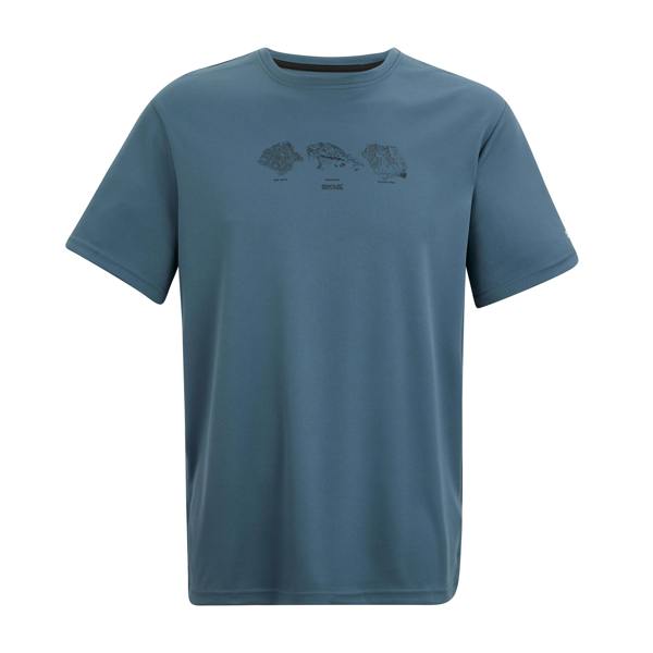 Regatta Mens Fingal Illustration T-Shirt - China Blue - 