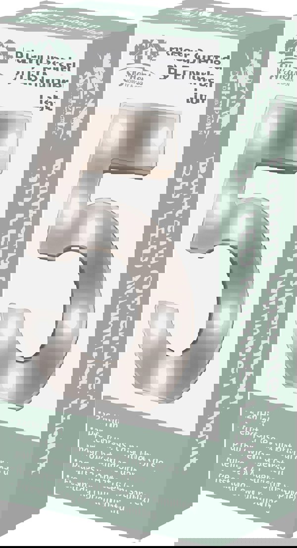 St Helens Battery Operated 3D LED Number 5 Light