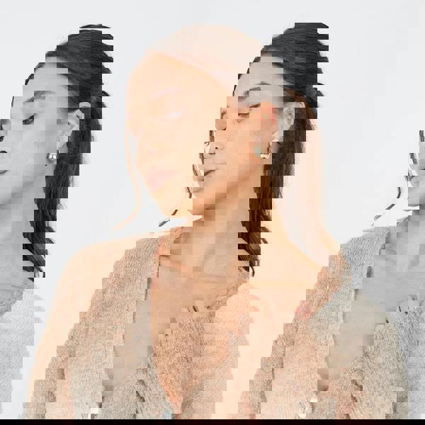 Brave Soul Tan Button Through Space Dye Cardigan - Tan Image 4