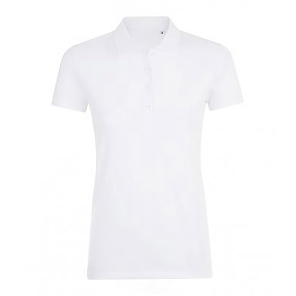 SOLS Women's Phoenix Short Sleeve Pique Polo Shirt - White