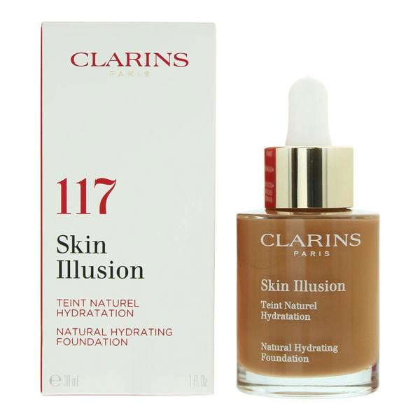 Clarins Skin Illusion Natural Hydrating  Spf 15 117 Hazelnut Foundation 30ml