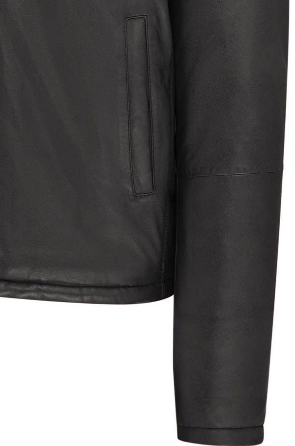Infinity Leather Mens Hooded Reversible Bomber Leather Jacket - Raufoss