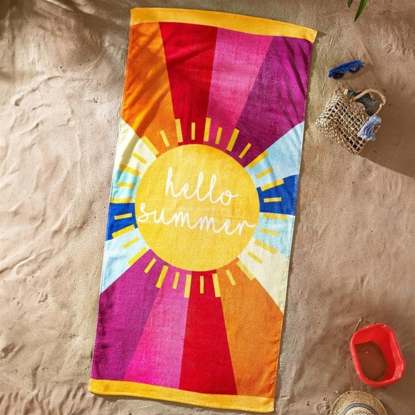 Catherine Lansfield Hello Summer Multi Beach Towel