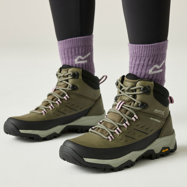Regatta Womens Blake Walking Boots - Olive Night/Powder Lilac