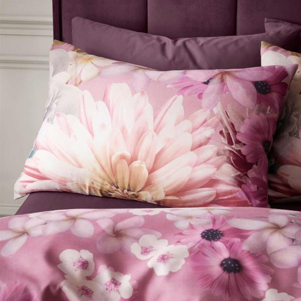 RHS Rosemoor Floral Pink Duvet Cover Set