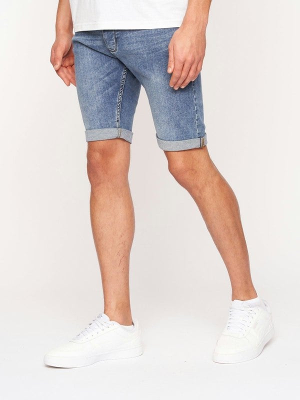 Crosshatch Tadcaster Denim Shorts Light Wash