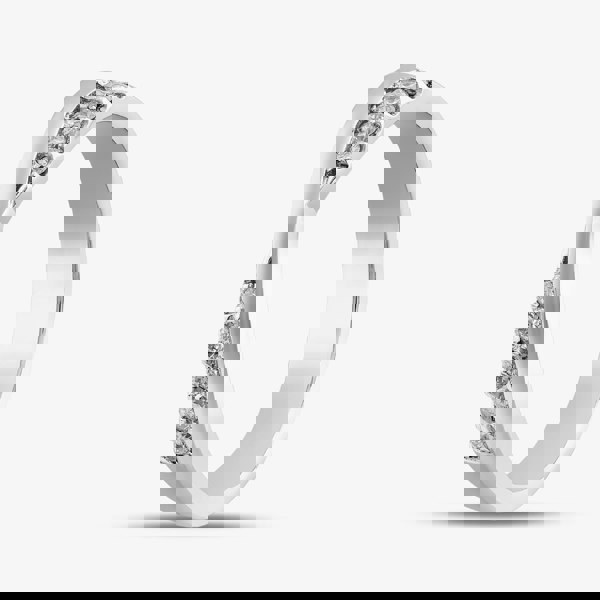 T. H. Baker Platinum 0.10ct Brilliant Cut Diamond Crossover Ring 10311/PL/DQ10