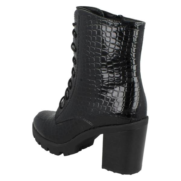 Spot On Ladies Spot On Lace Up Ankle Boot F51013