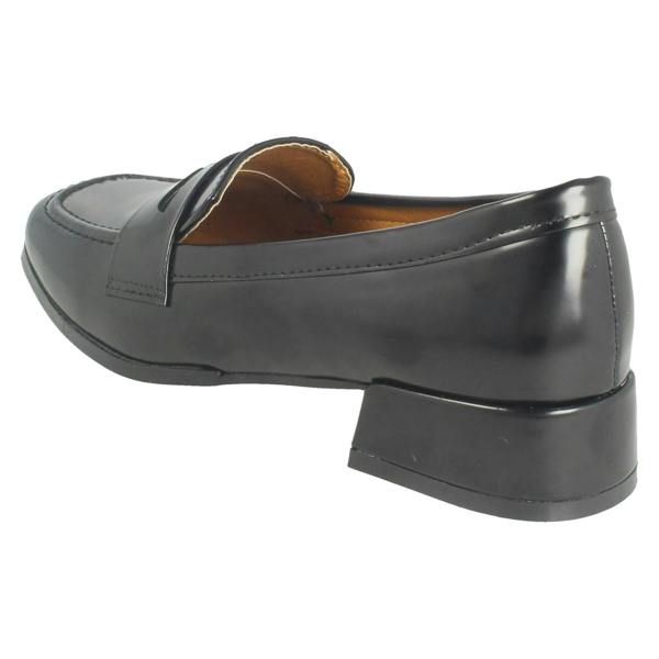Spot On Ladies Spot On Low Heel Loafer Shoes F90155
